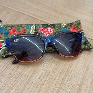 Maui Jim Blue to Brown Gradient Cat-Eye Sunglasses